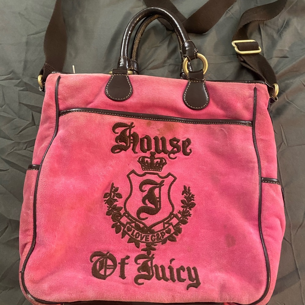 Vintage Juicy Coutoure velvet tote bag.